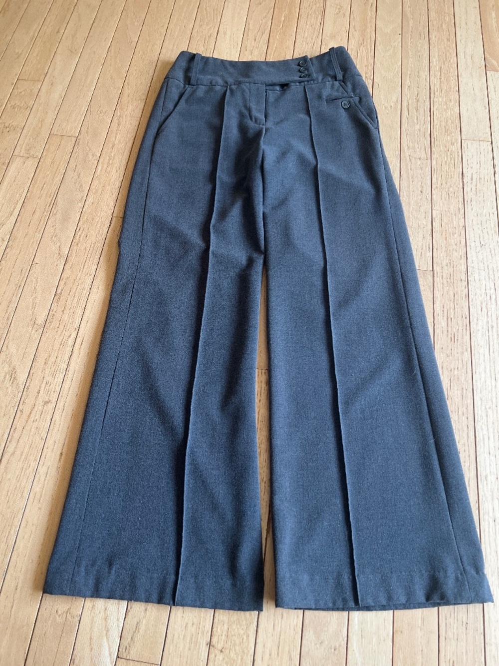 New Direction Wide Leg Dk Gray Pants Size 4